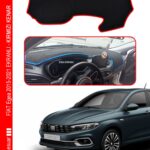 Fiat Egea Ekranlı 2015-2024 Arası Modelle Özel Oto Torpido Koruyucu - Kırmızı Kenar