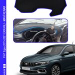 Fiat Egea Ekranlı 2015-2024 Arası Modelle Özel Oto Torpido Koruyucu - Mavi Kenar
