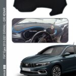 Fiat Egea Ekranlı 2015-2024 Arası Modelle Özel Oto Torpido Koruyucu - Gri Kenar