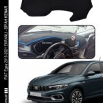 Fiat Egea Ekranlı 2015-2024 Arası Modelle Özel Oto Torpido Koruyucu - Siyah Kenar