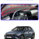 Hyundai Tucson 2021 Torpido Koruma Halısı - Mavi Kenar