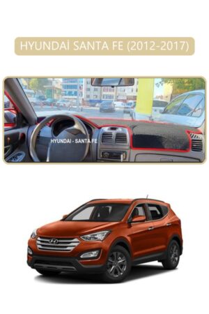 Hyundai Santa Fe 2012-2017 Torpido Koruma Halısı - Bej Kenar