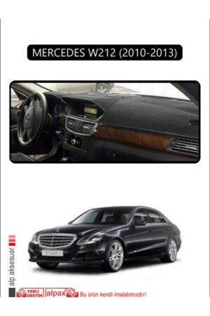 Mercedes W212 2010-2013 Modellere Özel Torpido Koruma Halısı - Siyah Kenar