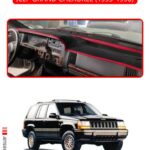 Jeep Grand Cherokee 1993-1998 Modellere Uyumlu Özel Torpido Koruma Halısı - Kırmızı Kenar