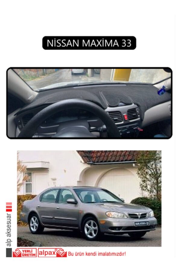 Nissan Maxima 33 Torpido Koruma Halısı - Siyah Kenar