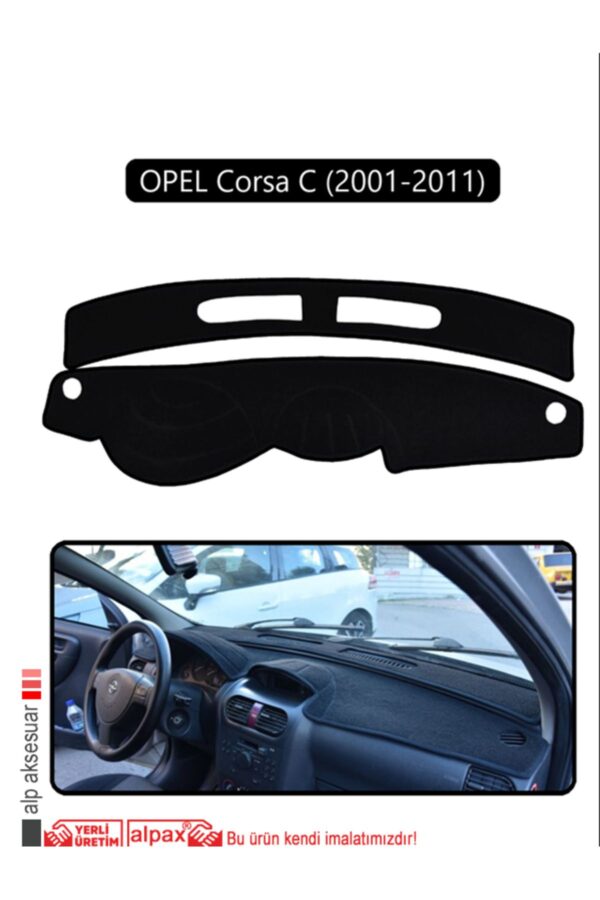 Opel Corsa C (2001-2011) Torpido Koruma Halısı - Siyah Kenar