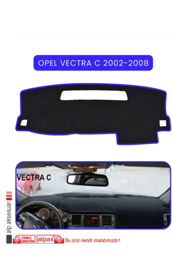 Opel Vectra C 2002-2008 Modellere Özel Torpido Koruma Halısı - Mavi Kenar