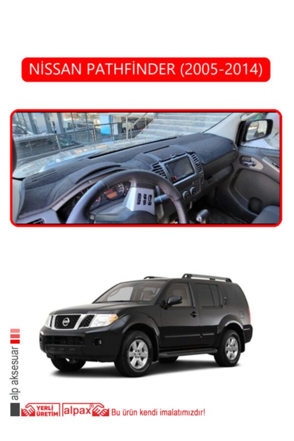 Nissan Pathfinder 2005-2014Uyumlu Modellere Özel Torpido Koruma Halısı - Kırmızı Kenar