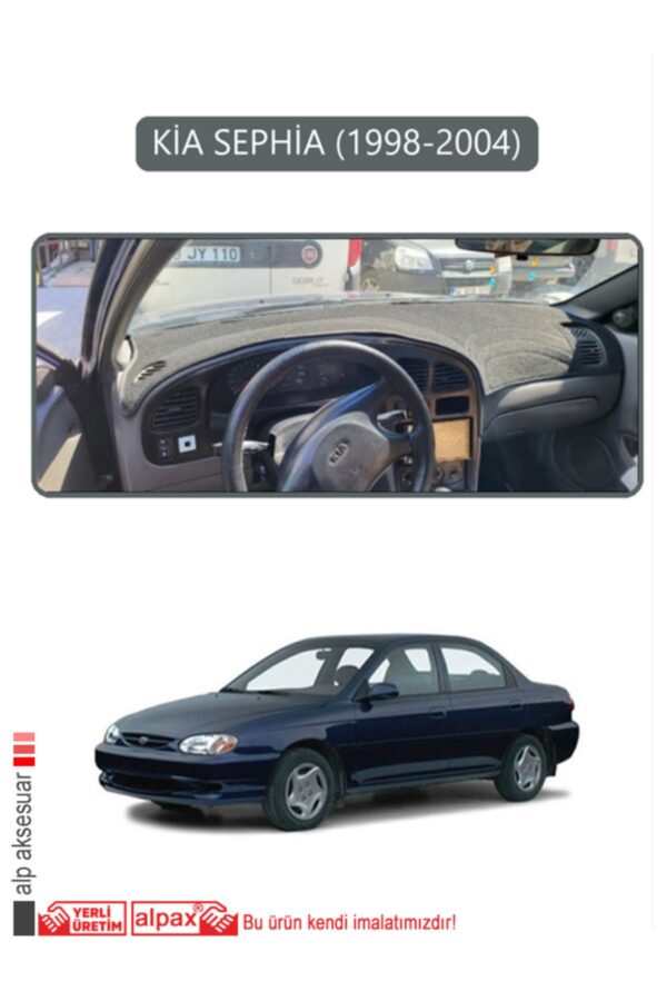Kia Sephia 1998-2004 Torpido Koruma Halısı - Gri Kenar