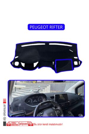 Peugeot Rifter Torpido Koruma Halısı - Mavi Kenar
