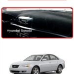 Hyundai Sonata 2004-2007 Torpido Koruma Halısı - Kırmızı Kenar