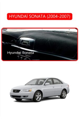 Hyundai Sonata 2004-2007 Torpido Koruma Halısı - Kırmızı Kenar