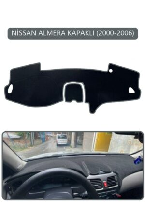 Nissan Almera Kapaklı 2000-2006 Modellere Özel Torpido Koruma Halısı - Gri Kenar