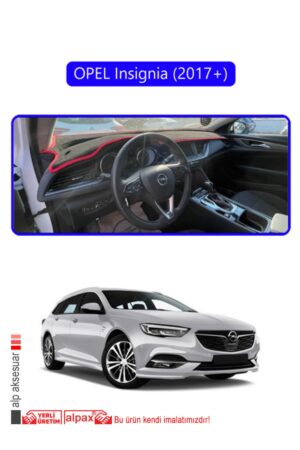 Opel Insignia 2017 Modellere Özel Torpido Koruma Halısı - Mavi Kenar