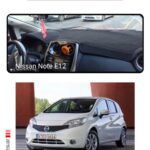 Nissan Note E12 2009+ Torpido Koruma Halısı - Siyah Kenar