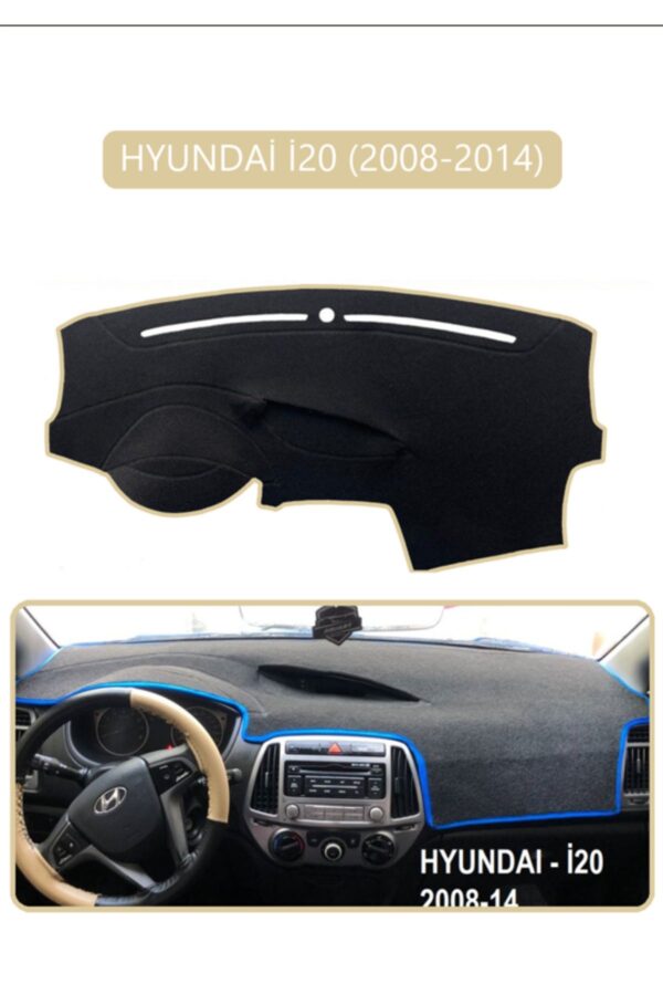 Hyundai İ20 2008-2014 Torpido Koruma Halısı - Bej Kenar