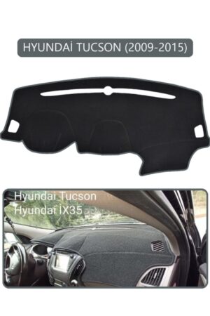 Hyundai Tucson 2009-2015 Torpido Koruma Halısı - Gri Kenar