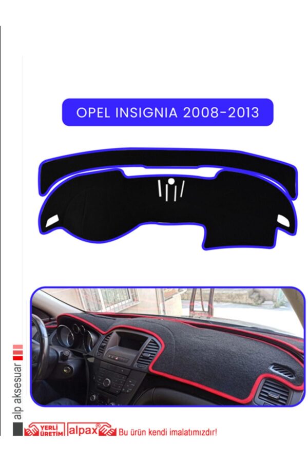 Opel Insignia (2008-2013) Torpido Koruma Halısı - Mavi Kenar