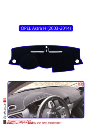 Opel Astra H (2003-2014) Torpido Koruma Halısı - Mavi Kenar