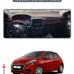 Peugeot 208 (2015-2020) Torpido Koruma Halısı - Gri Kenar