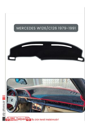Mercedes W126/C126 1979-1991 Torpido Koruma Halısı - Gri Kenar