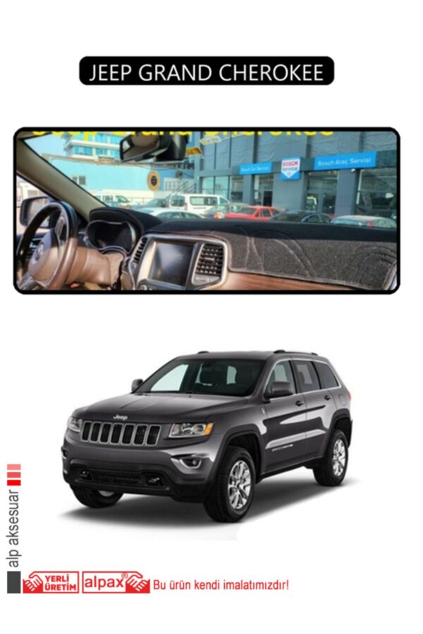 Jeep Grand Cherokee Torpido Koruma Halısı - Siyah Kenar