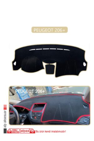 Peugeot 206+ Torpido Koruma Halısı - Bej Kenar