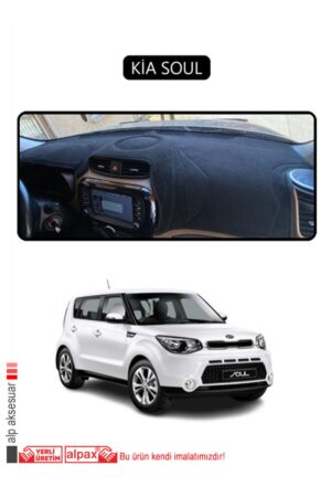 Kia Soul Torpido Koruma Halısı - Siyah Kenar