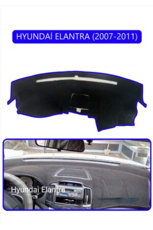 Hyundai Elantra 2007-2011 Torpido Koruma Halısı - Mavi Kenar