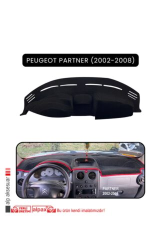Peugeot Partner (2002-2008) Torpido Koruma Halısı - Siyah Kenar