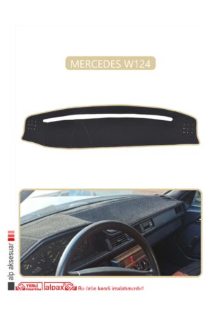 Mercedes W124 Torpido Koruma Halısı - Bej Kenar