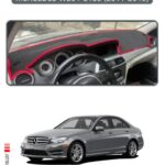 Mercedes W204 C180 2011-2015 Torpido Koruma Halısı - Gri Kenar