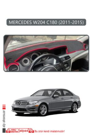 Mercedes W204 C180 2011-2015 Torpido Koruma Halısı - Gri Kenar