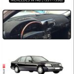 Mercedes W140 1991-1998 Torpido Koruma Halısı - Siyah Kenar