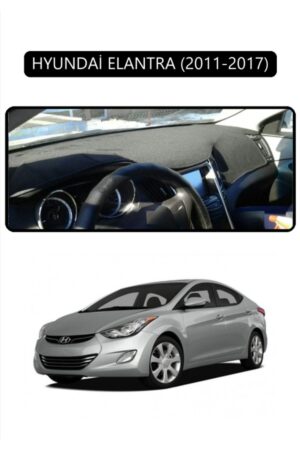 Hyundai Elantra 2011-2017 Torpido Koruma Halısı - Siyah Kenar