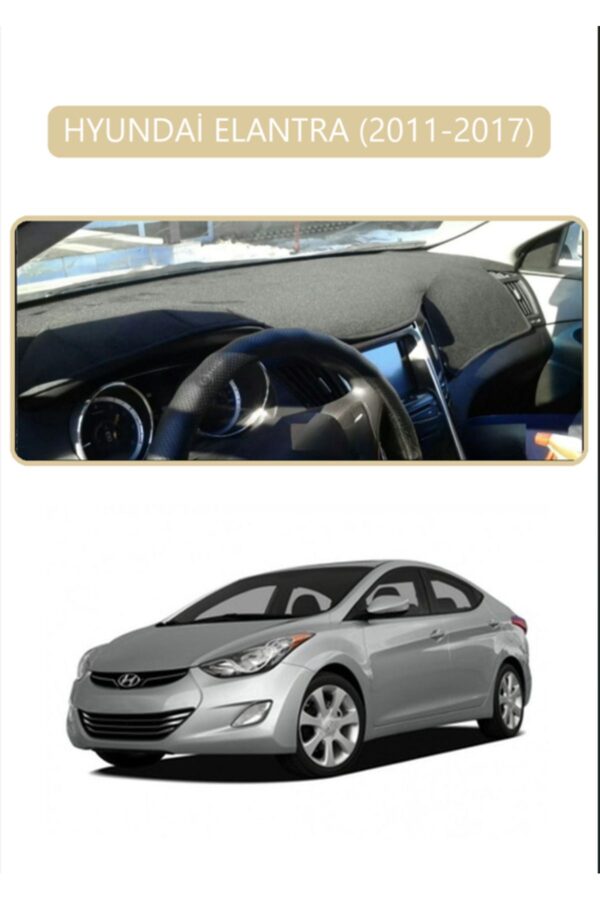 Hyundai Elantra 2011-2017 Torpido Koruma Halısı - Bej Kenar