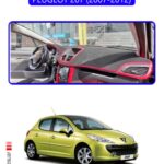 Peugeot 207 (2007-2012) Torpido Koruma Halısı - Mavi Kenar
