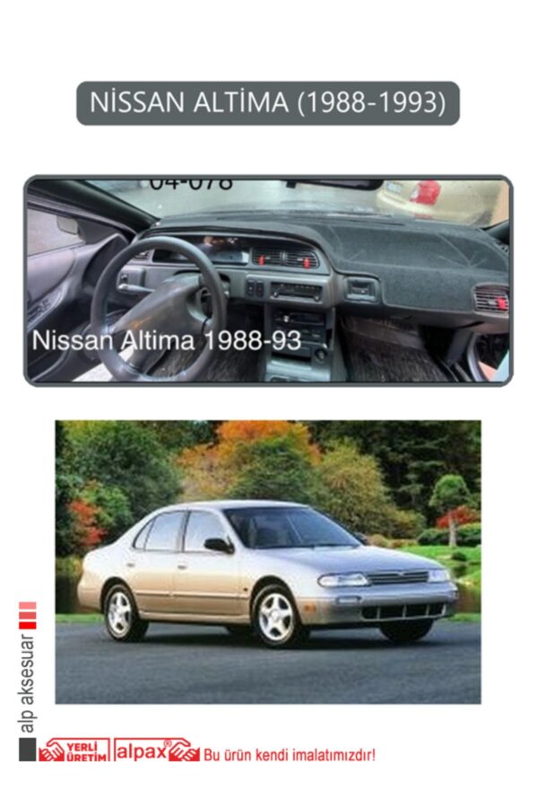 Nissan Altima 1988-1993 Torpido Koruma Halısı - Gri Kenar