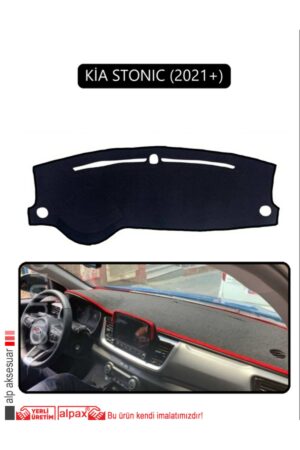 Kia Stonıc 2021 Torpido Koruma Halısı - Siyah Kenar