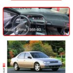 Nissan Altima 1988-1993 Torpido Koruma Halısı - Kırmızı Kenar
