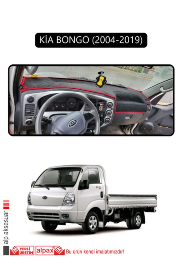 Kia Bongo 2004-2019 Torpido Koruma Halısı - Siyah Kenar