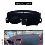 Peugeot 206+ Torpido Koruma Halısı - Siyah Kenar