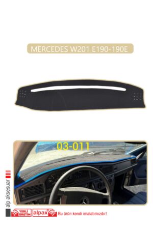 Mercedes W201 E190-190E Torpido Koruma Halısı - Bej Kenar