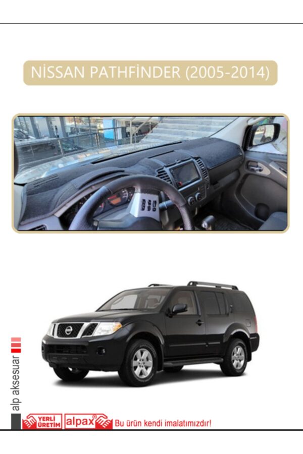 Nissan Pathfinder 2005-2014 Torpido Koruma Halısı - Bej Kenar