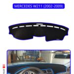 Mercedes W211 2002-2009 Torpido Koruma Halısı - Mavi Kenar