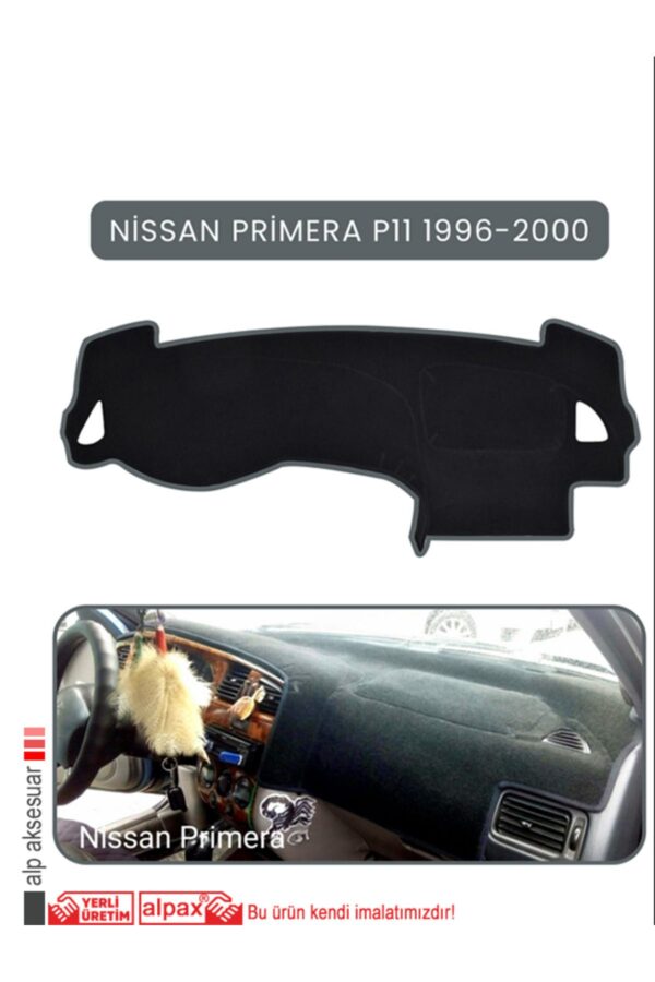 Nissan Primera P11 1996-2000 Torpido Koruma Halısı - Gri Kenar