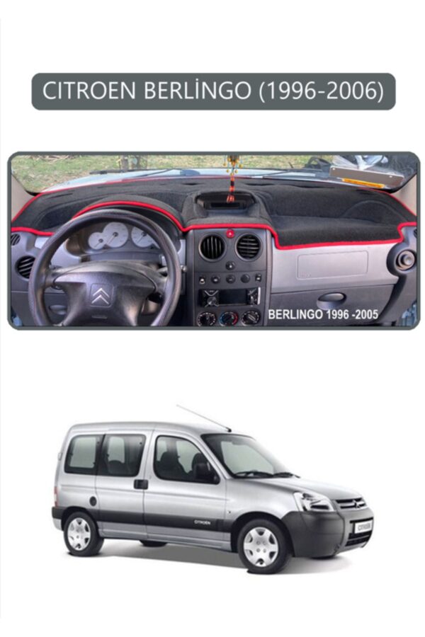 Cıtroen Berlingo 1996-2006 Torpido Koruma Halısı - Gri Kenar