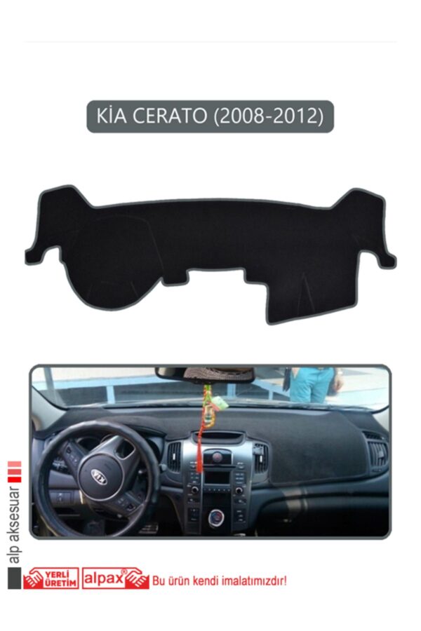 Kia Cerato 2008-2012 Torpido Koruma Halısı - Gri Kenar