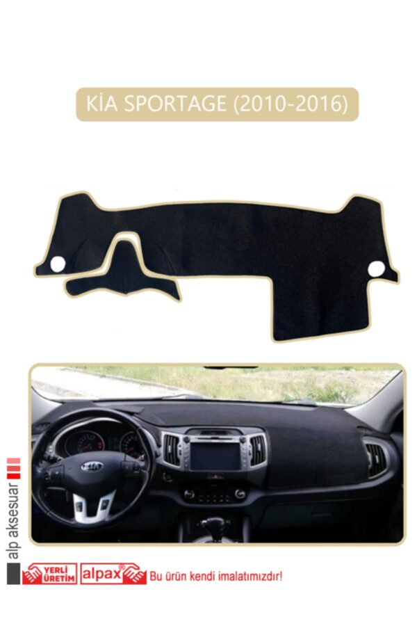 Kia Sportage 2010-2016 Torpido Koruma Halısı - Bej Kenar