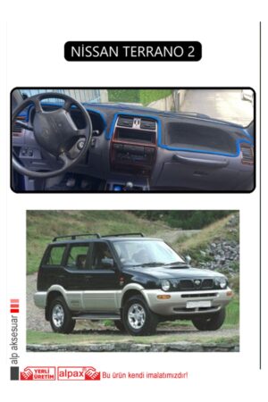 Nissan Terrano 2 Torpido Koruma Halısı - Siyah Kenar